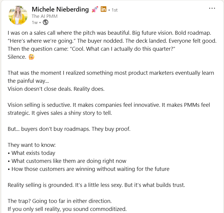 Vision Doesn’t Close Deals. Reality Does