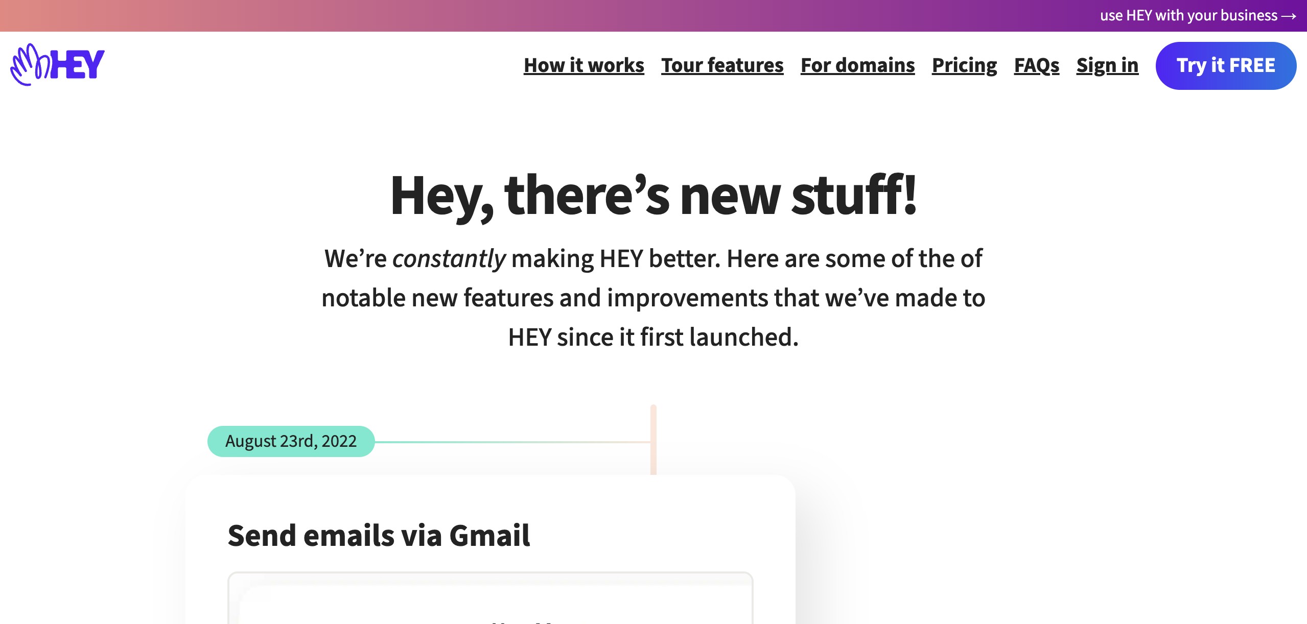 HEY, there’s new stuff!