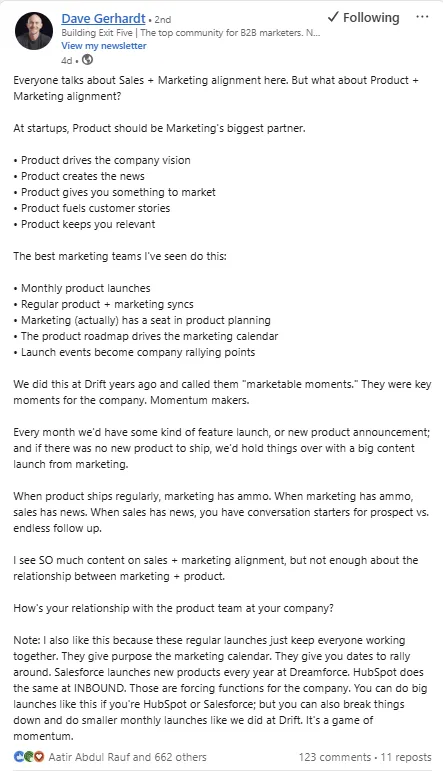 Product + Marketing Alignment