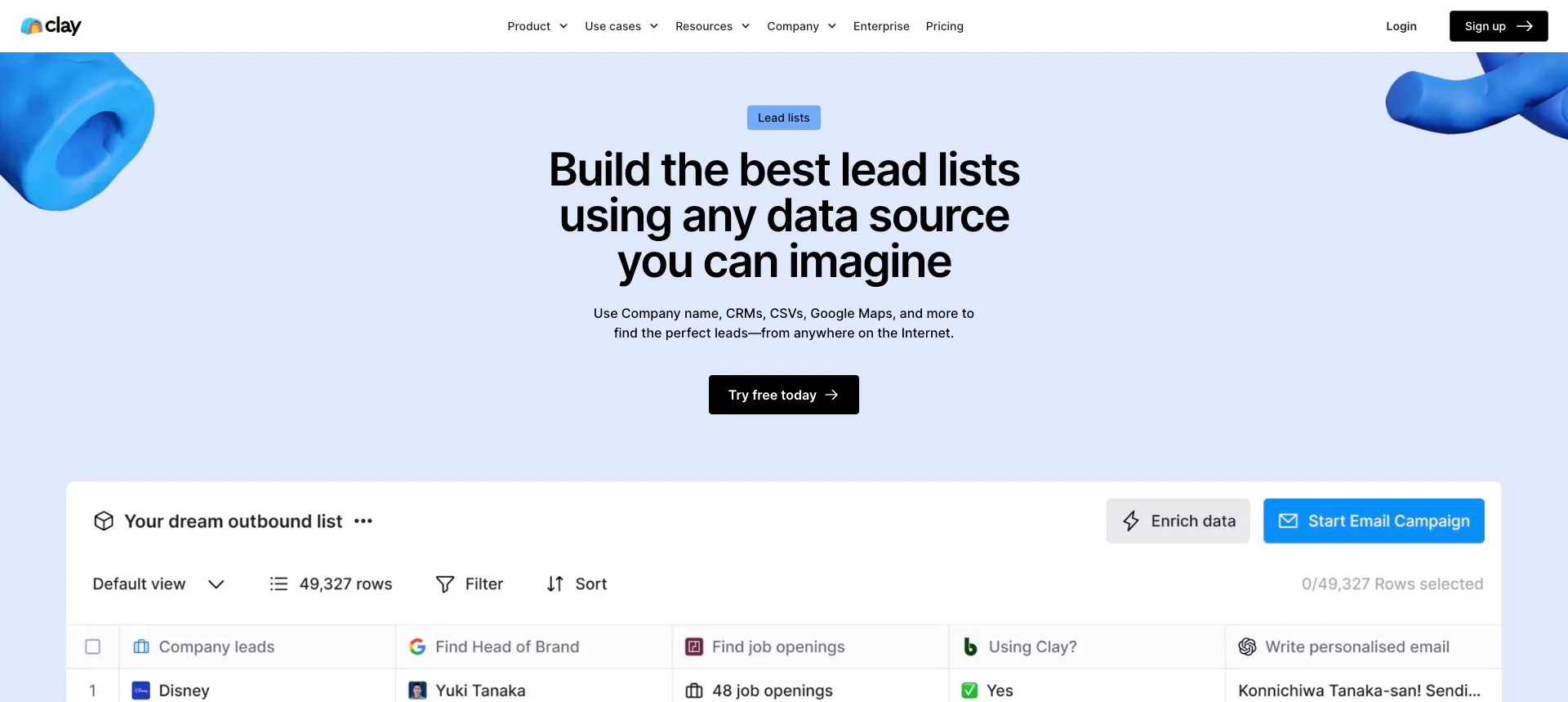 Build the best lead lists using any data source you can imagine