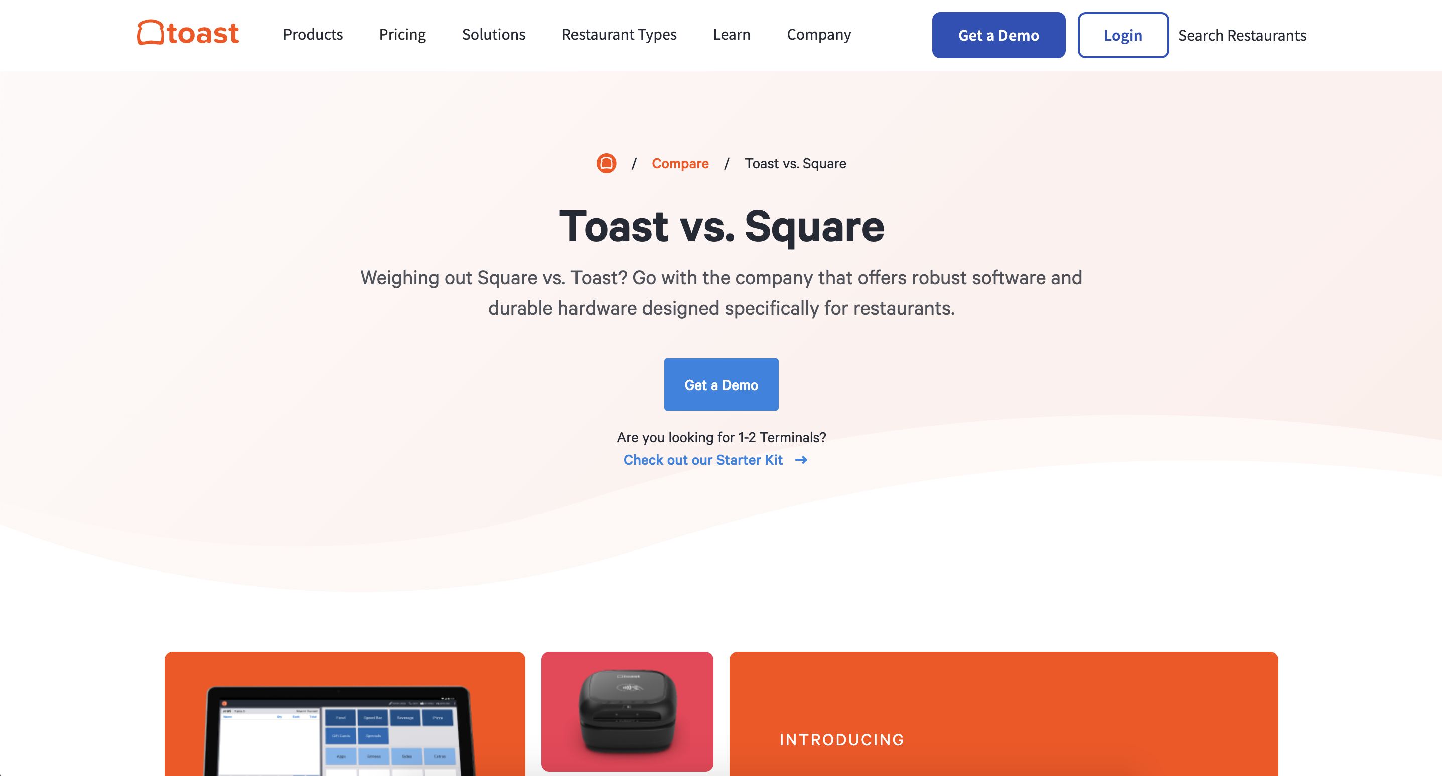 Comparing Toast POS vs Square