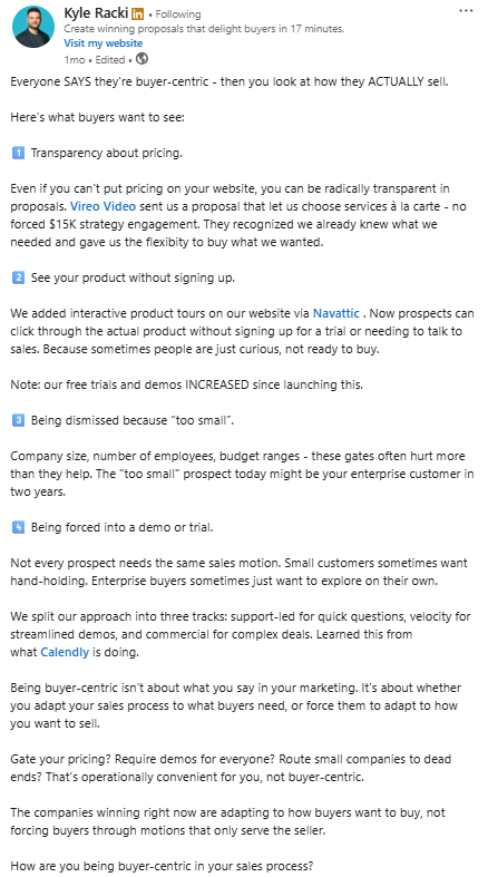 Make Selling Buyer Centric