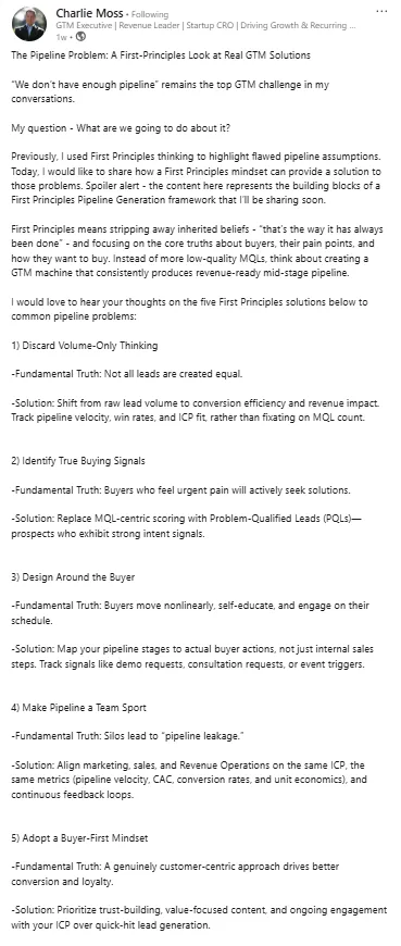 GTM First Principles