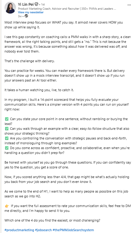 How to Rate Your PMM Interview Delivery