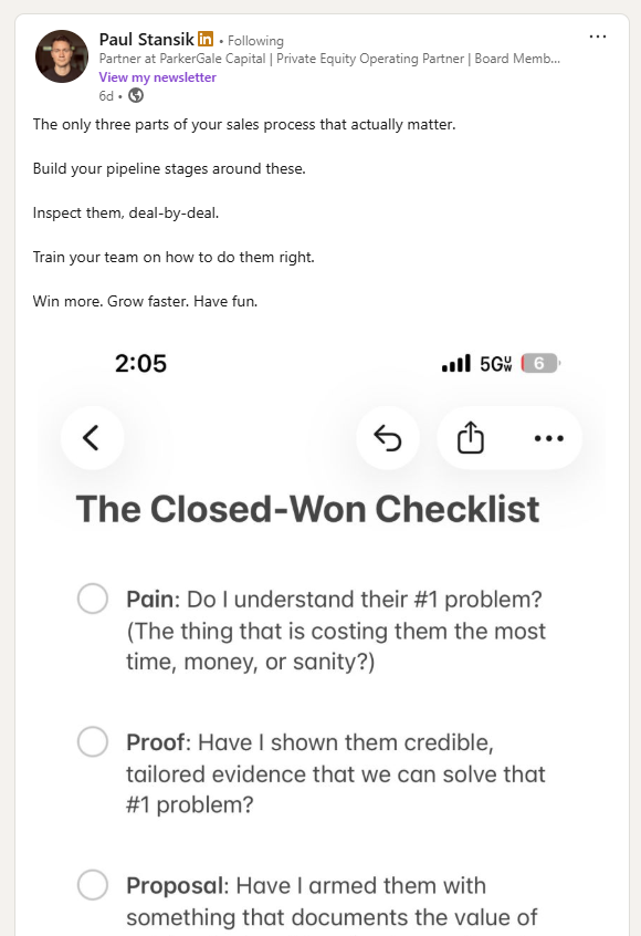 The Three Things That Matter in Sales