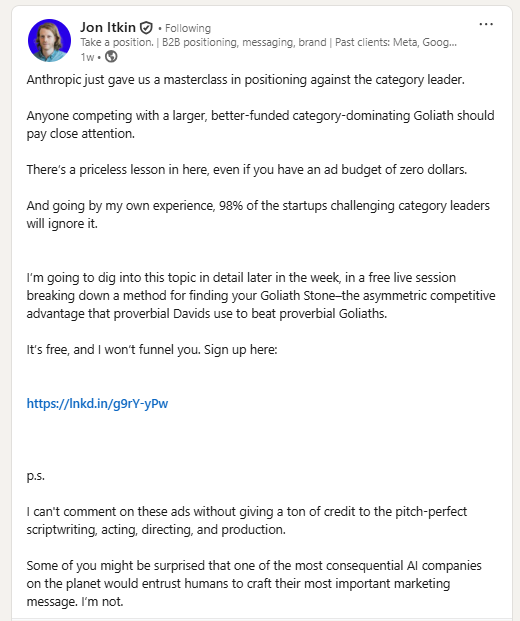 Positioning Against a Category Leader