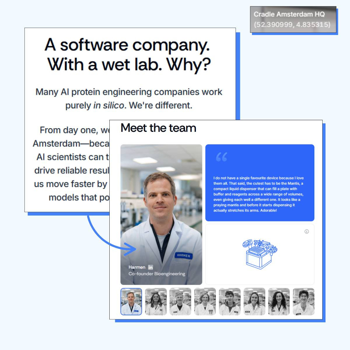 Beyond AI: Cradle’s Wet Lab