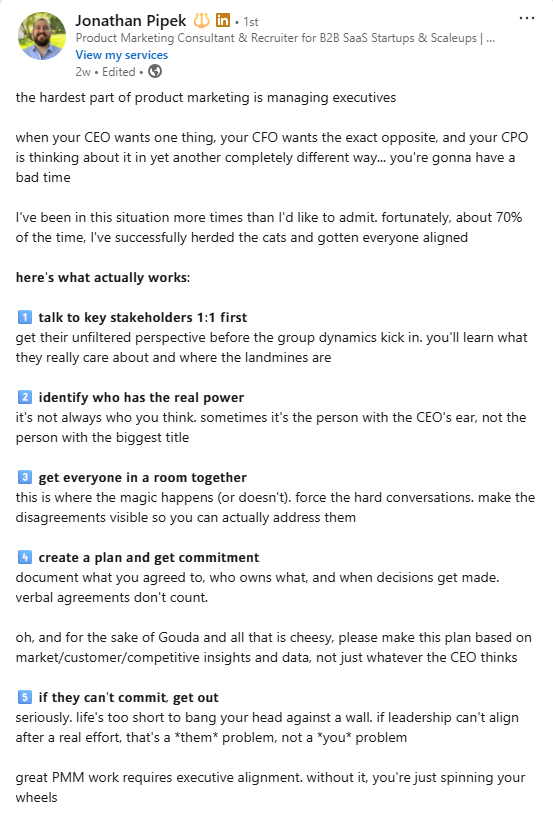 How to Herd Executive Cats