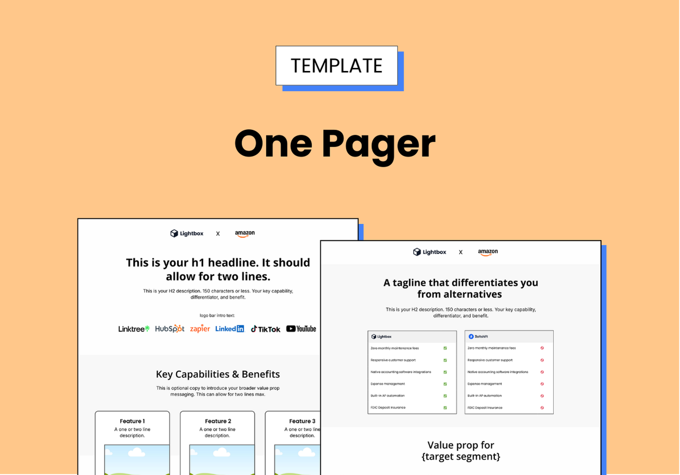 One Pager Design Template