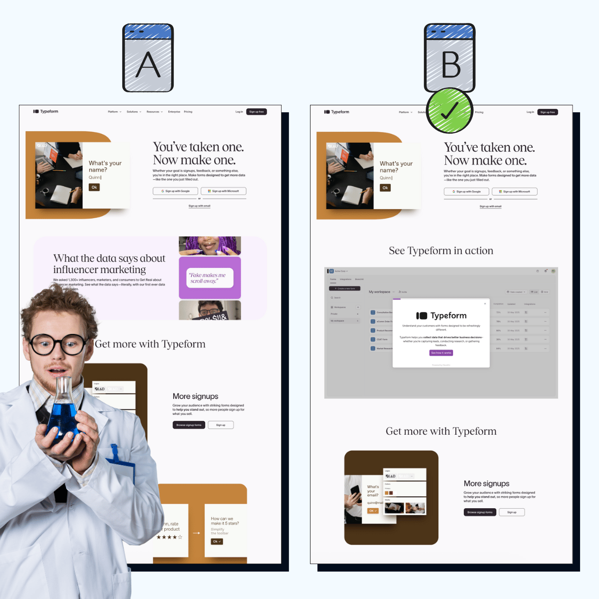 Typeform: Demo vs. No Demo
