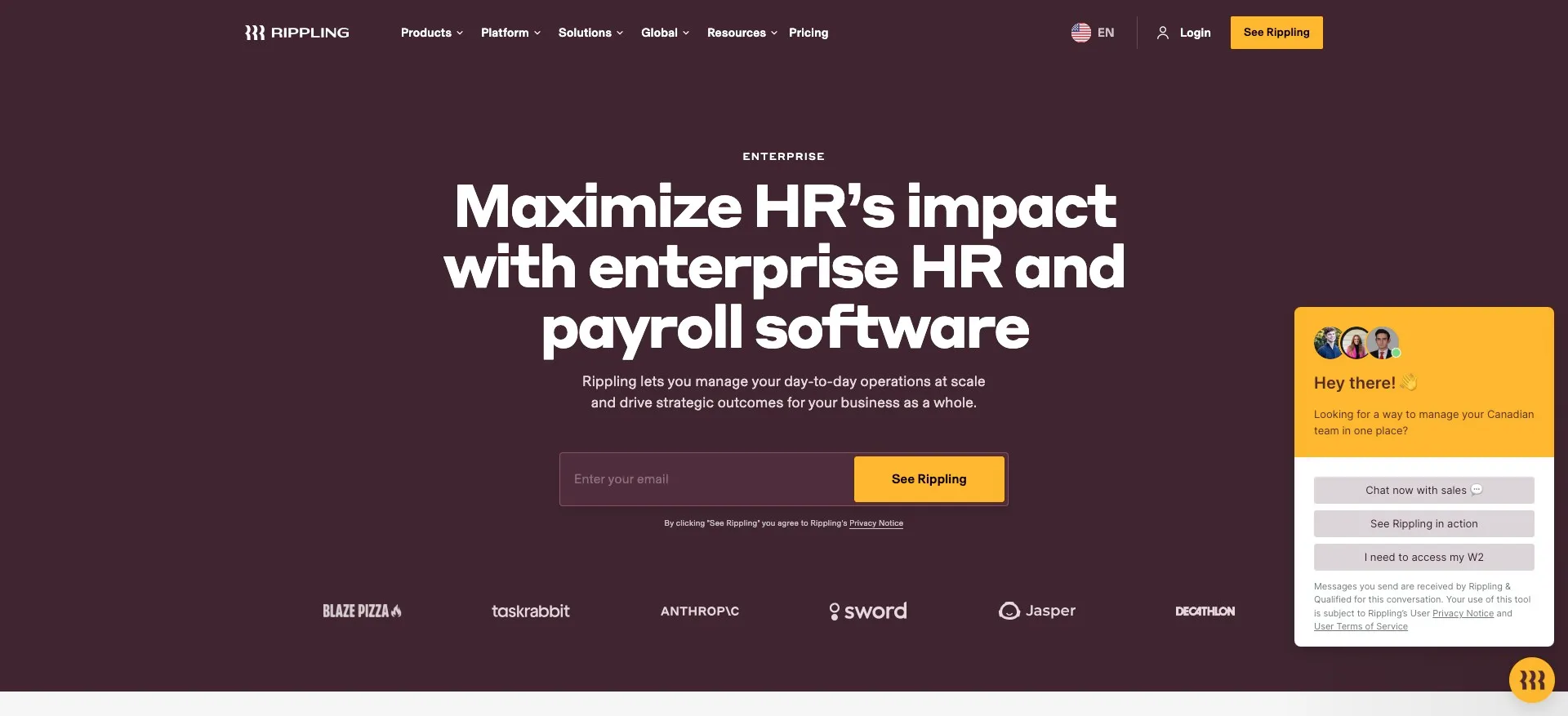 Rippling Cost | Starting as low as $8 Per Month