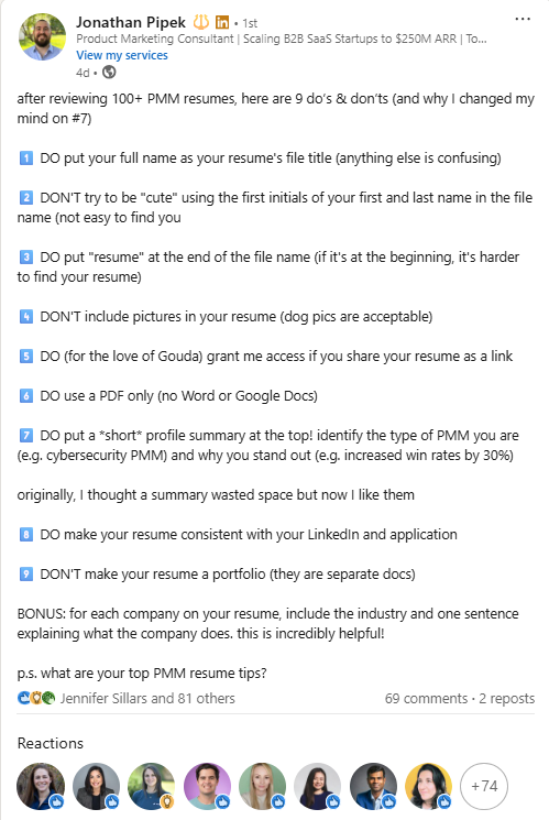9 PMM Resume Do’s & Don’ts
