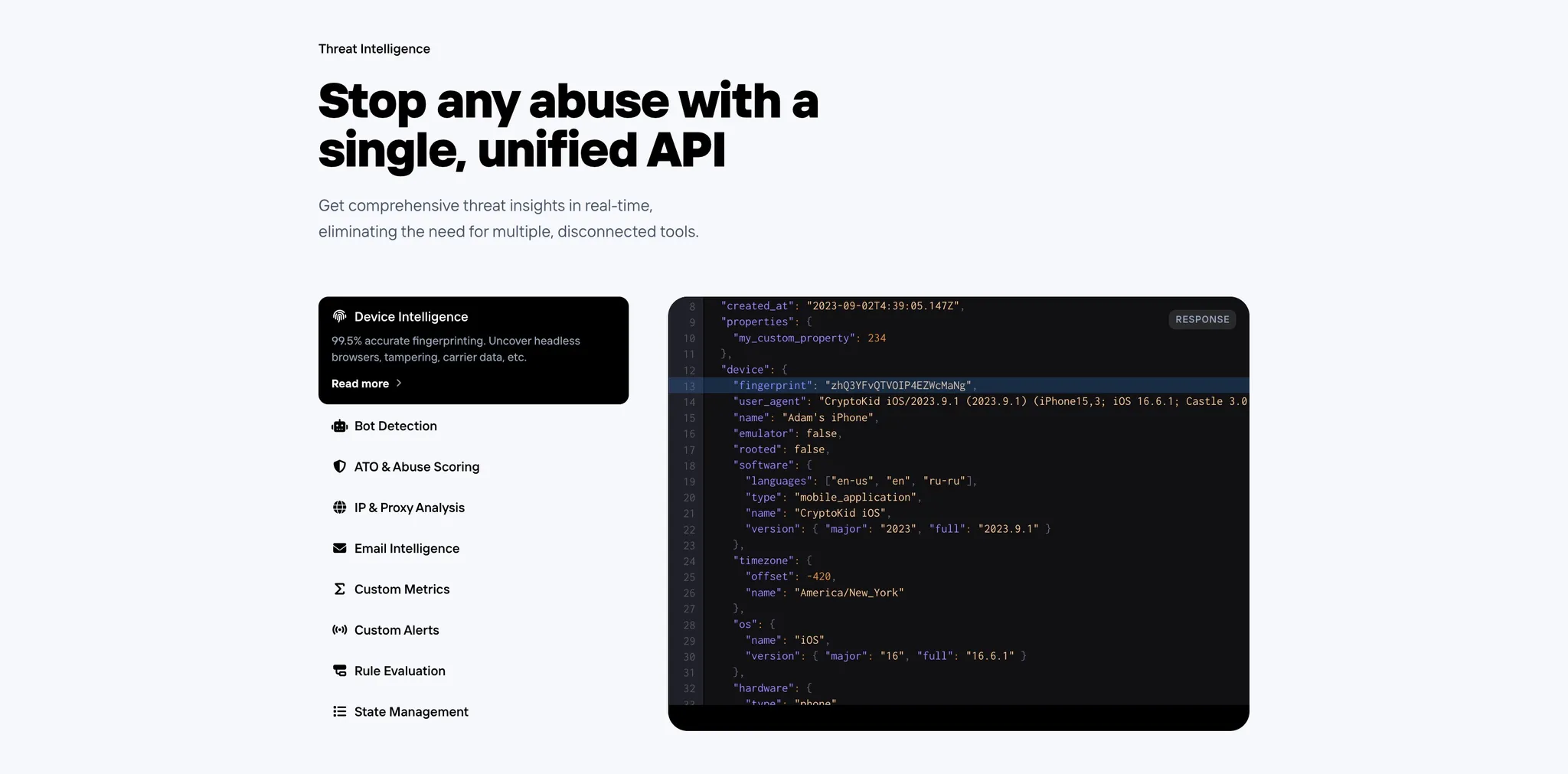 Features and Benefits Example Page