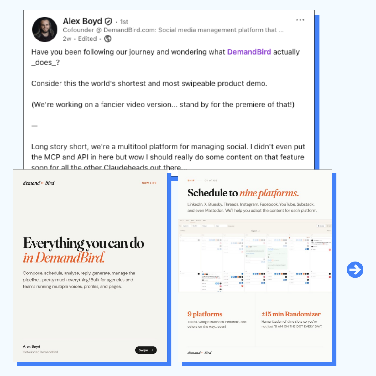 Demo in a LinkedIn Carousel
