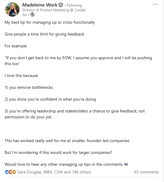 Set a Deadline for Feedback, Not Permission