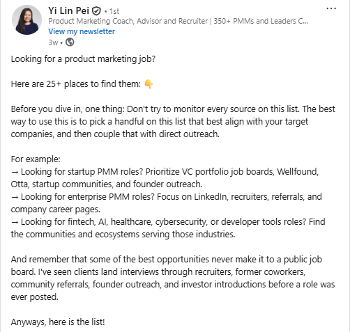 Where to find your next PMM job